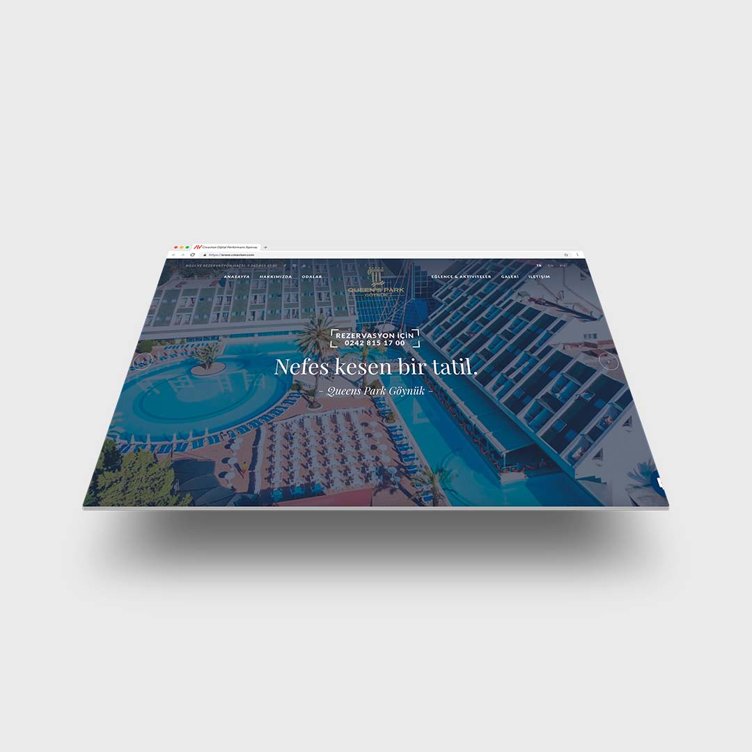 queens hotel web tasarımları