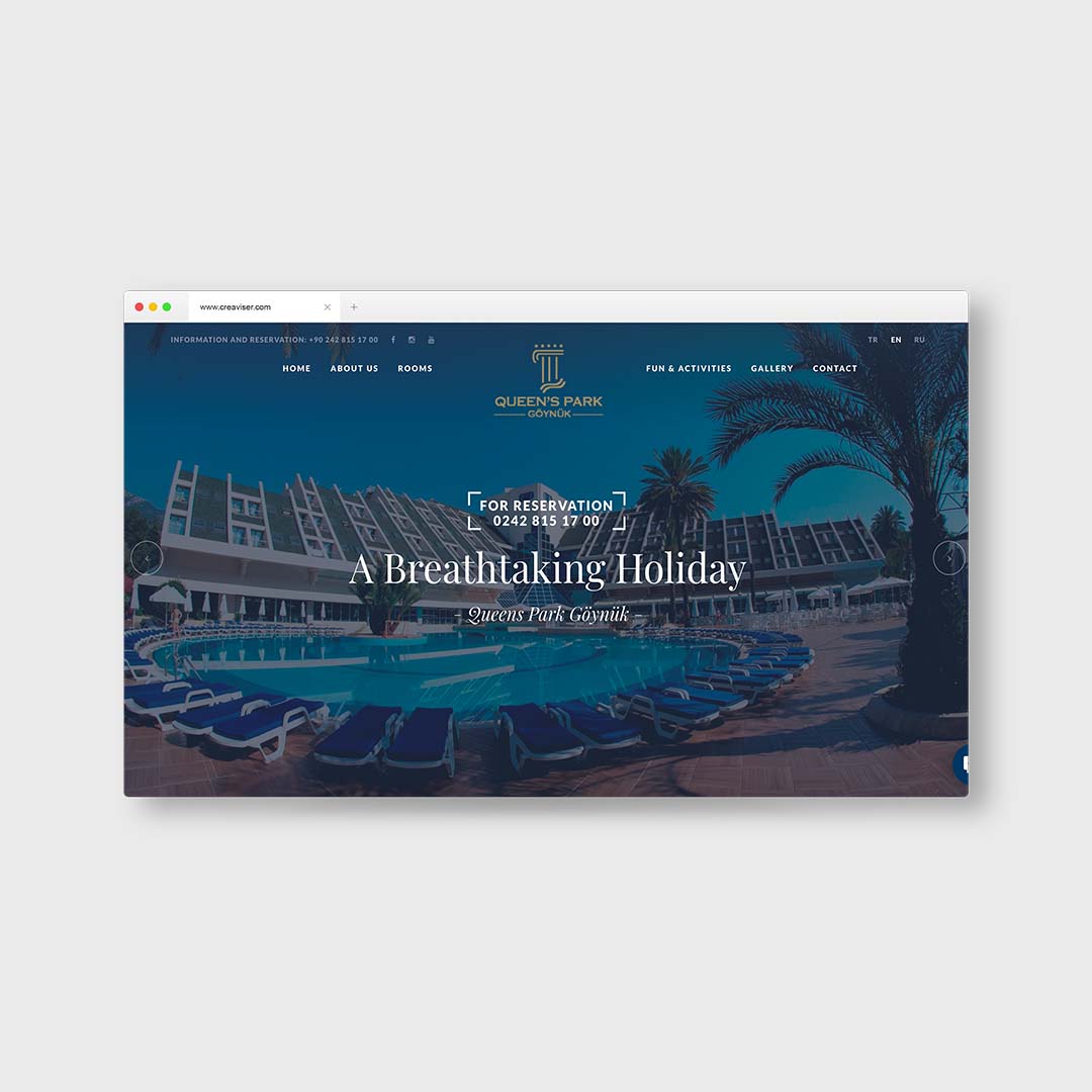 queensparkhotel webdesign