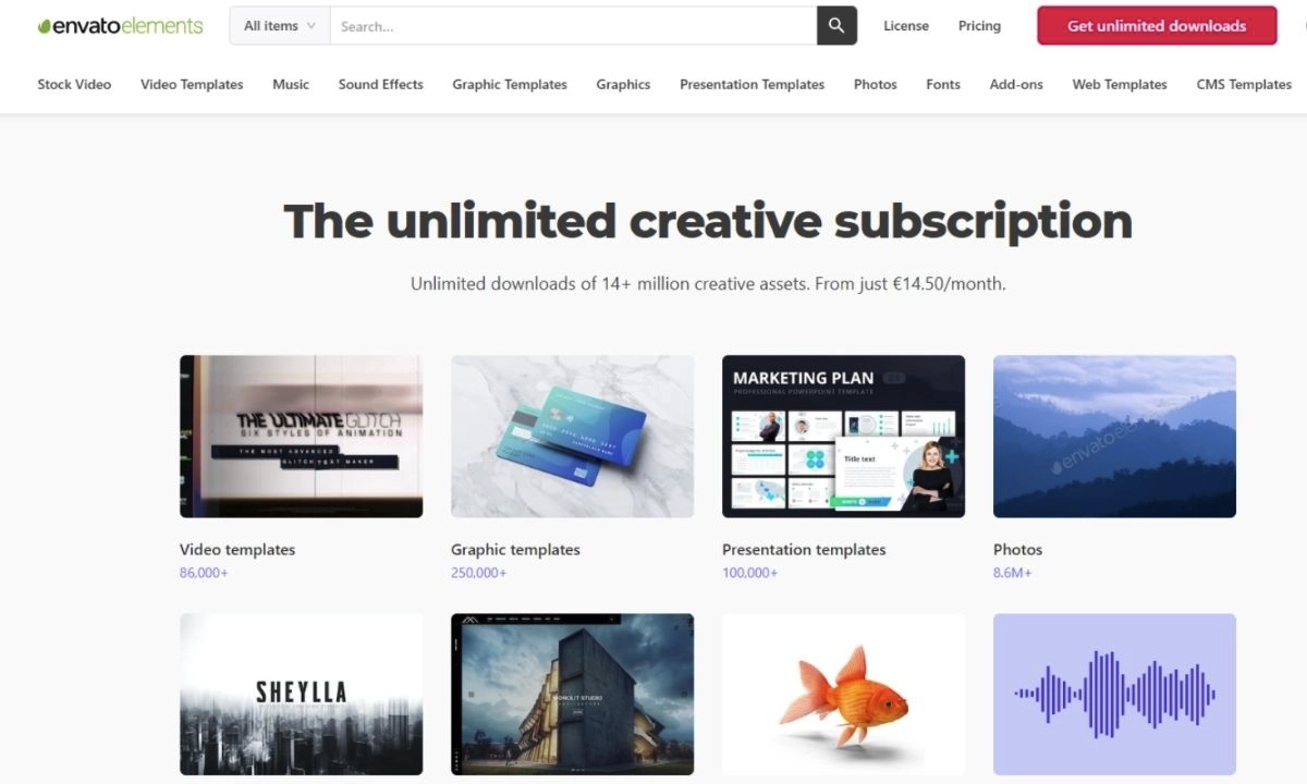 envato elements ve diğer platformlar