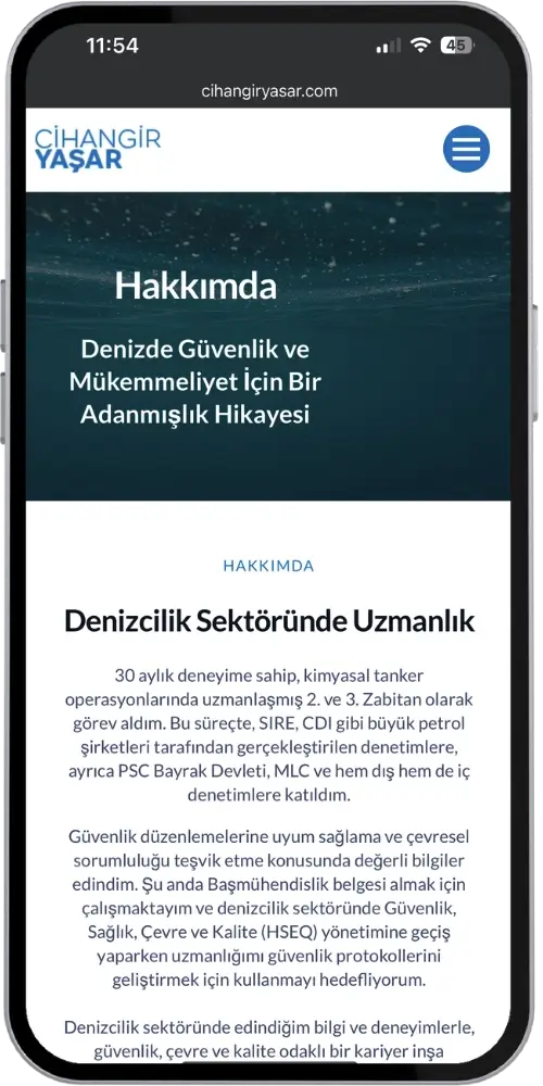 kişisel website tasarımı creaviser cihangir yaşar iletişim
