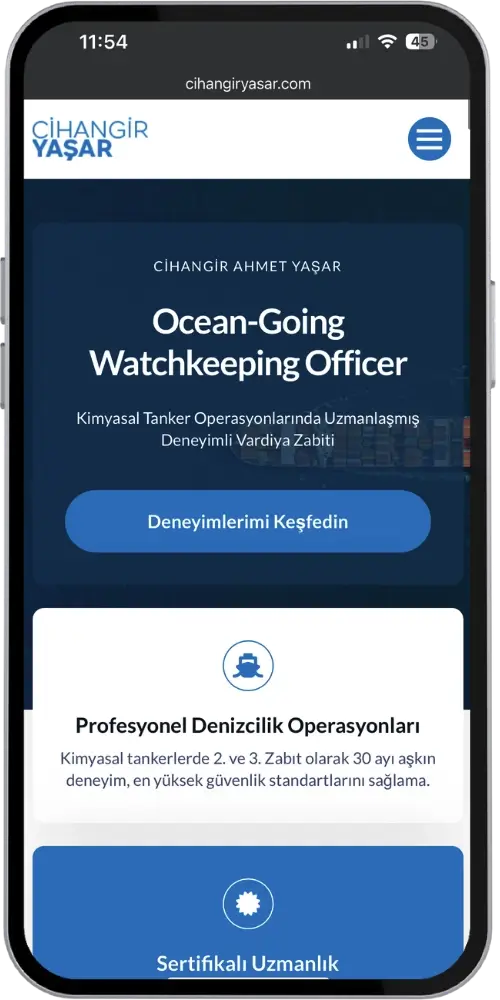 kişisel website tasarımı creaviser cihangir yaşar