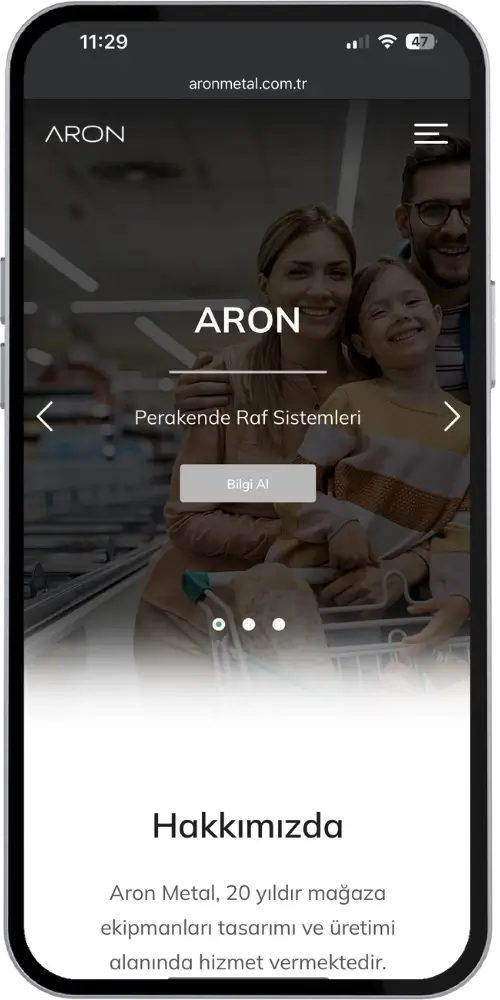 Kurumsal web site örnekleri aron metal