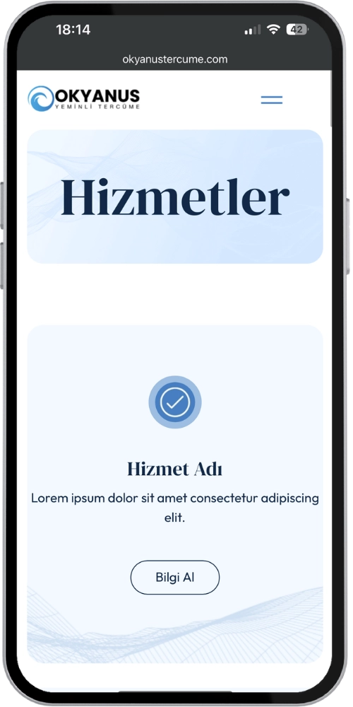 tercüme website tasarımı okyanus hizmetler