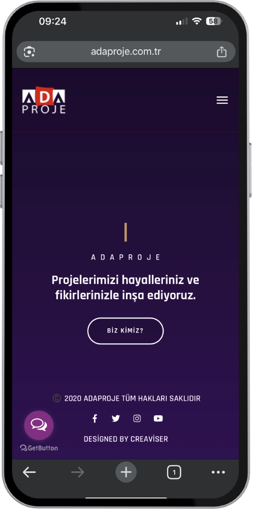 inşaat website tasarımı ada anasayfa