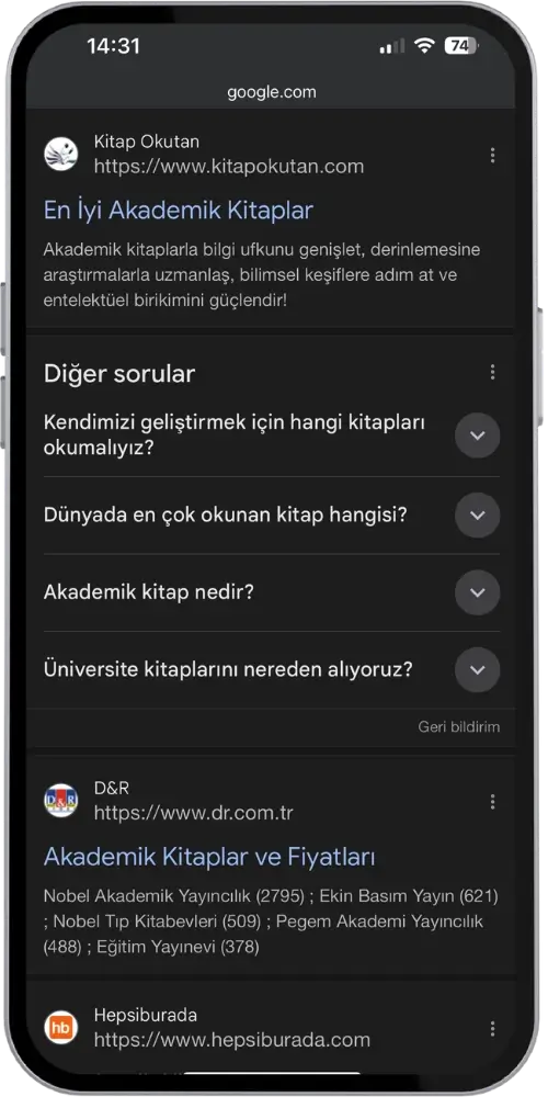 profesyonel seo danışmanı creaviser kitap okutan